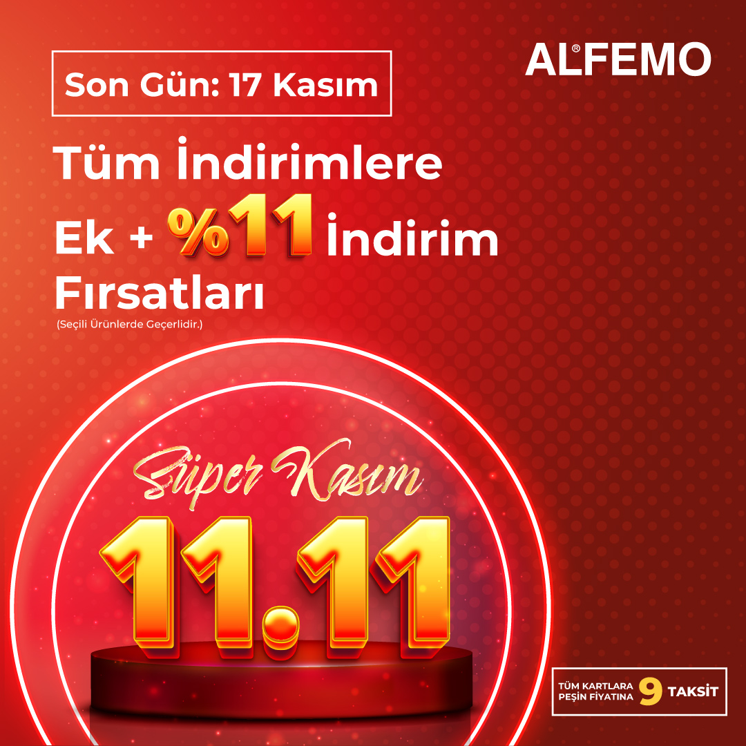 <span style="font-size: 12pt; color: #000000;"><strong>11.11 ' e Özel Sepette  Ek %11 İndirim!</strong></span>