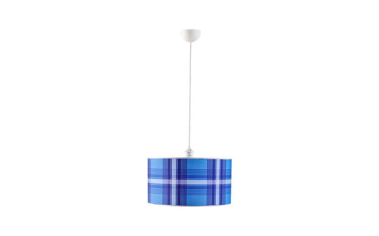 Anka Ernest Blue Checkered Ceiling Lighting - 1