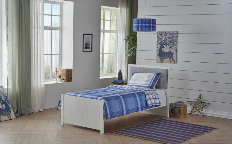 Anka Ernest Blue Checkered Duvet Cover Set - 3