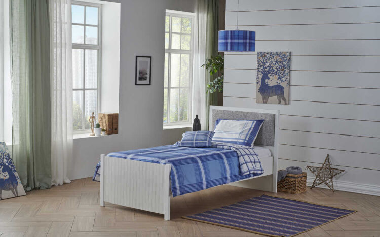 Anka Ernest Blue Checkered Duvet Cover Set - 4