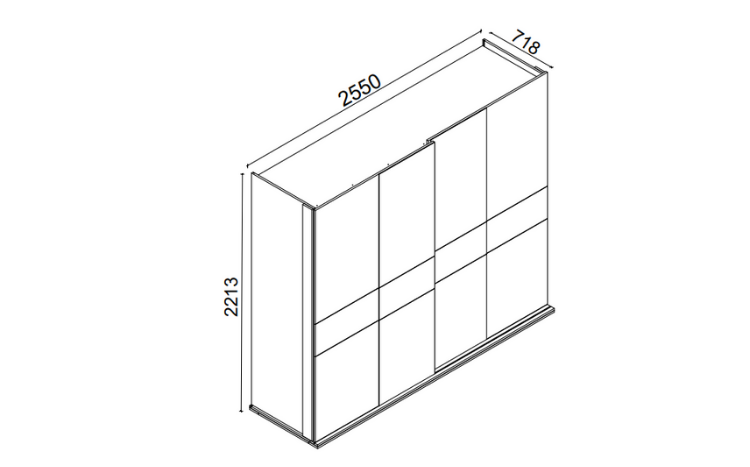 Arcos 6-Door Sliding Wardrobe - 4
