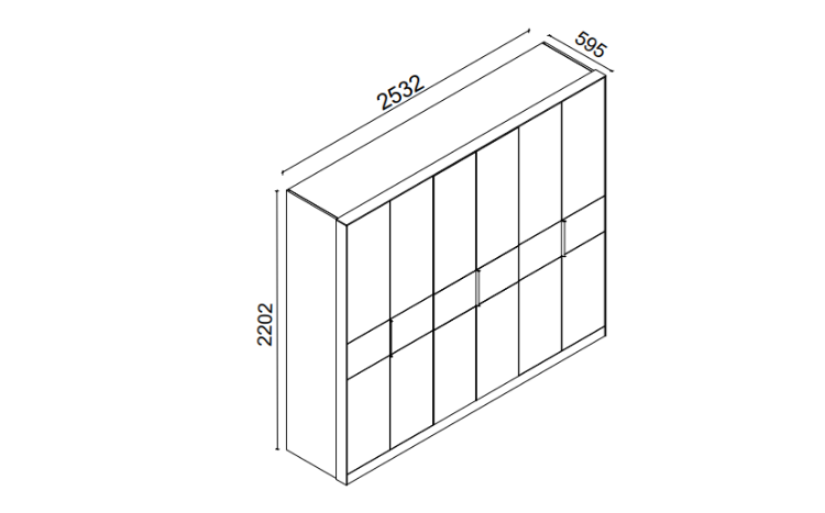 Arcos 6-Door Wardrobe - 4