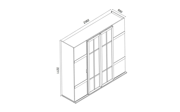 Brooklyn 6-Door Sliding Wardrobe - 4