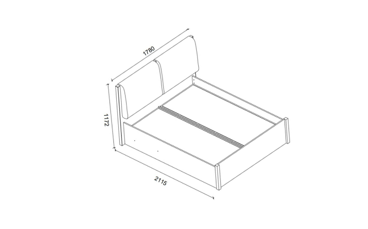 Brooklyn Bedstead With Base Without Headboard 160x200 - 3