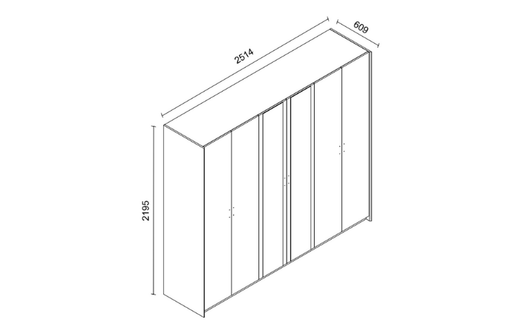 Hill 6-Door Wardrobe - 5
