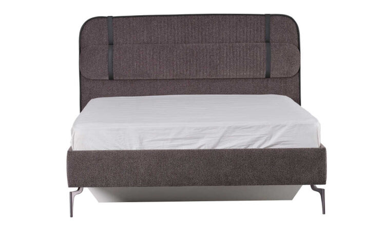 Linea Fame Black Upholstered Bedstead With Base Without Headboard 160X200 - 1