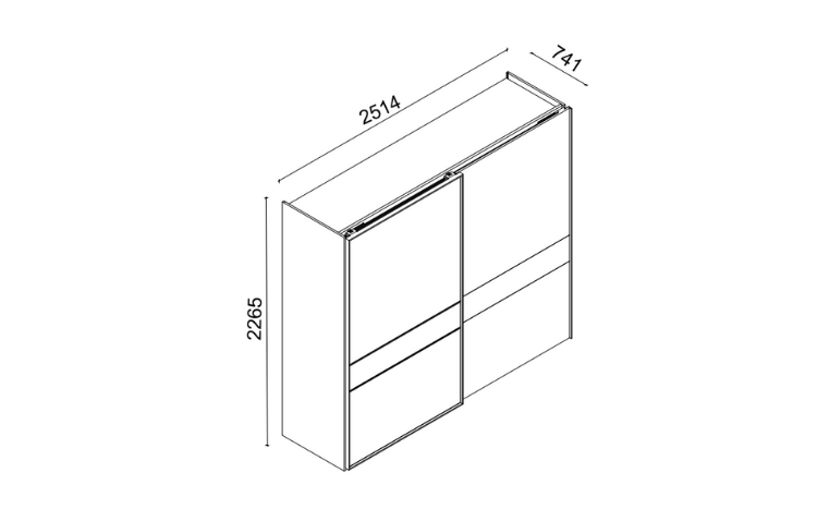 Metropol 6-Door Sliding Wardrobe - 4