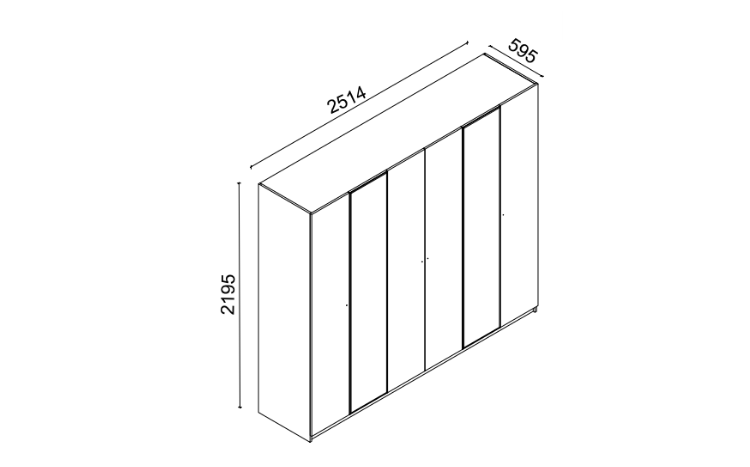 Metropol 6-Door Wardrobe - 3