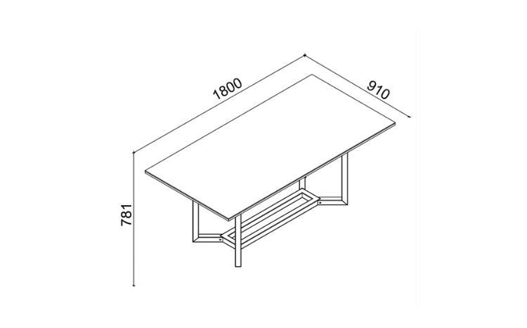 Metropol Fixed Dining Table - 3