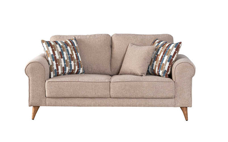 Monica 2-Seater with Colorful Throw Pillows - 