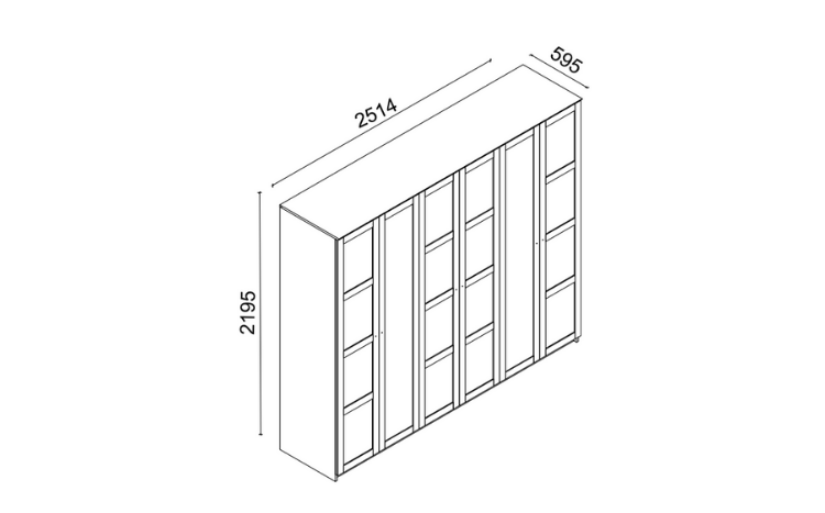 Monica 6-Door Wardrobe - 5
