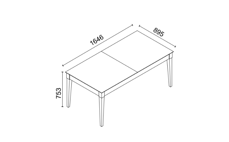 Monica Extendable Dining Table with Wooden Legs - 3