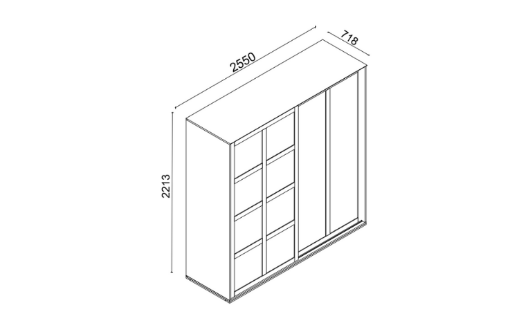 Monica 5-Door Sliding Wardrobe - 6