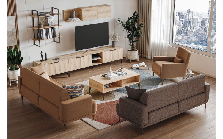 Monti Living Room TV Unit Set - 1