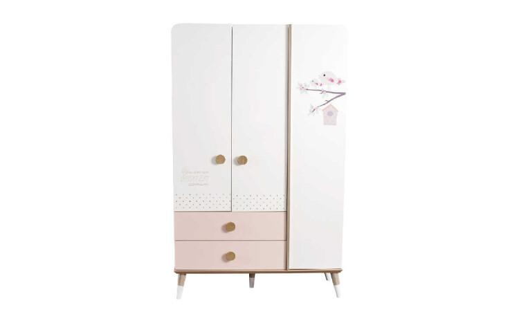Nordic Baby 3-Door Wardrobe Girl - 