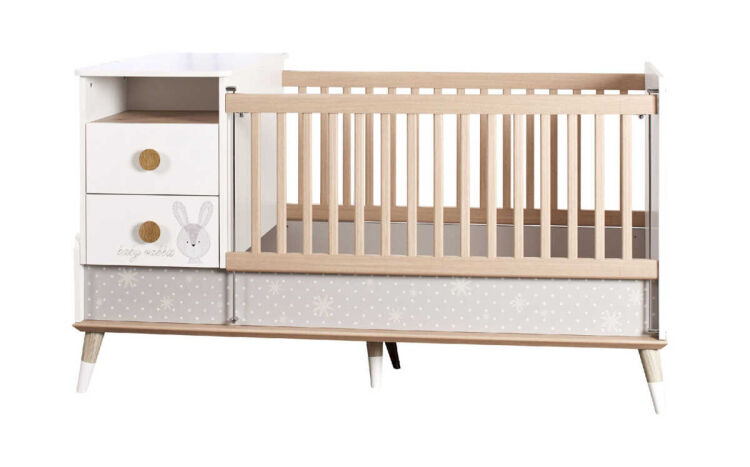 Nordic Baby Boy Crib Bedstead 80x180 - 1