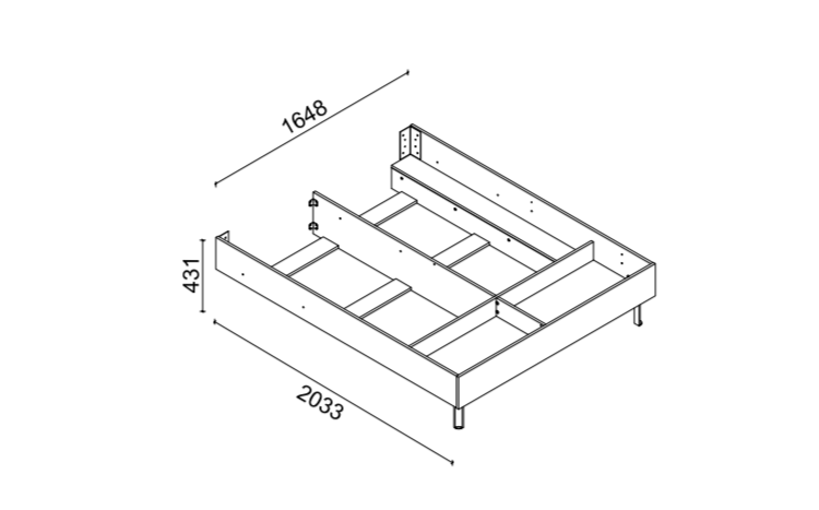 Oasis StorageBed Without Headboard 160x200 - 5
