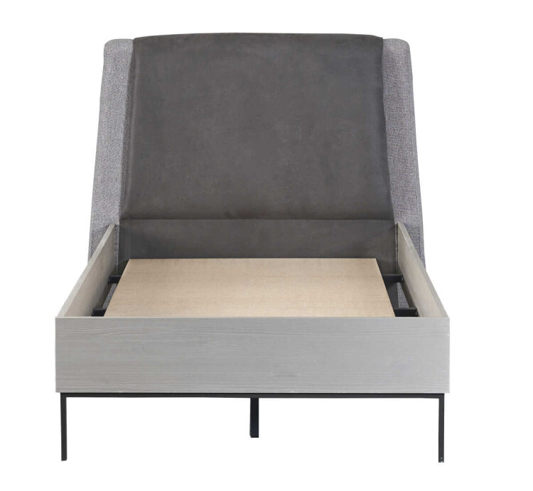 Pantone Gray Bedstead with Headboard 100x200 - 1