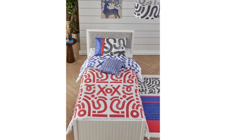 Pantone Navy Blue-Red Duvet Cover Set - 1