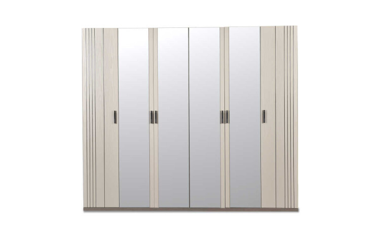 Prado 6-Door Mirror Door Wardrobe - 1