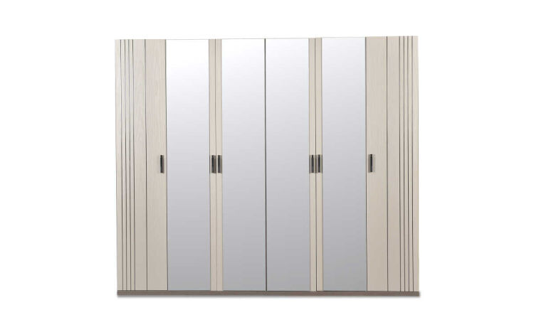 Prado 6-Door Mirror Door Wardrobe - 1