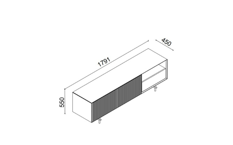 Raven TV Stand 180cm - 3