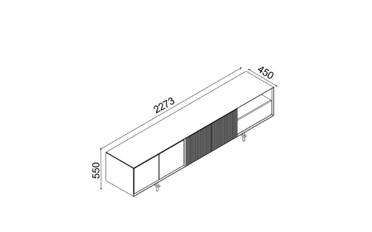 Raven TV Stand 220cm - 3