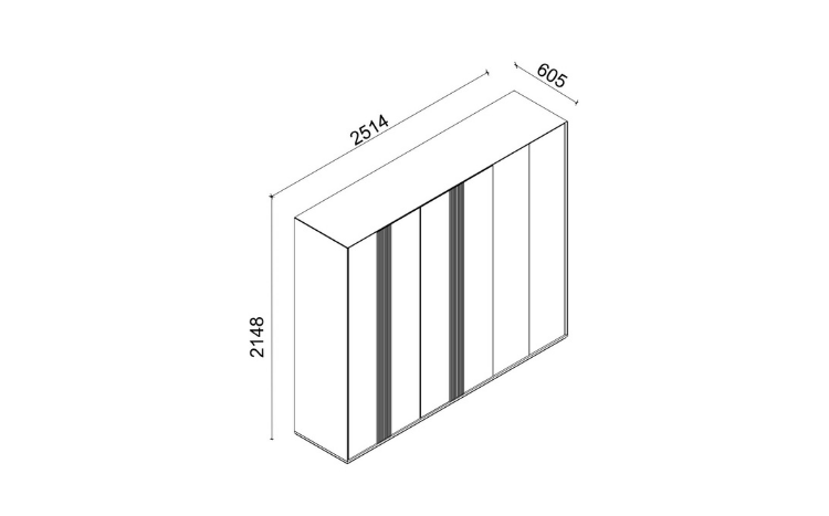 Raven 6-Door Wardrobe - 5