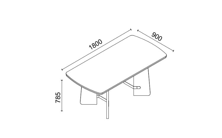 Sepia Fixed Dining Table - 3