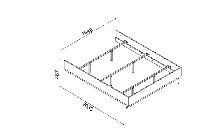 Sepia Bed Without Headboard 160x200 - 5
