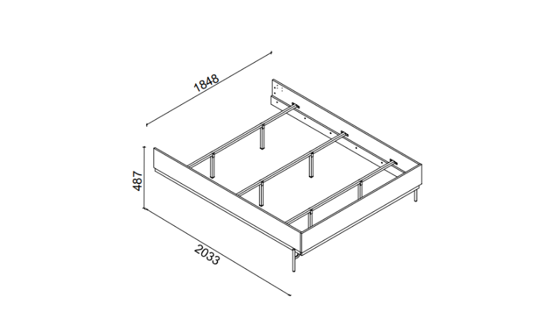 Sepia Bed Without Headboard 180x200 - 3