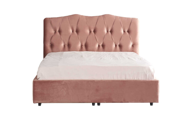 Vegas 160cm Upholstered Bedstead with Base - 1