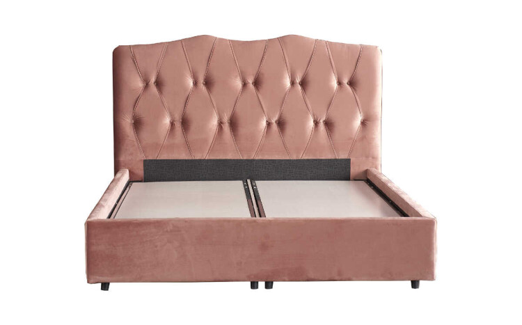 Vegas 160cm Upholstered Bedstead with Base - 3