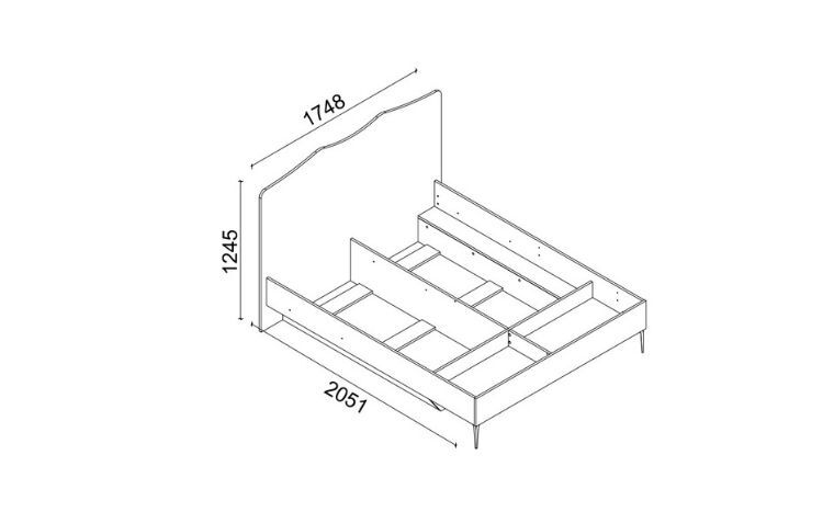 Vegas 160cm Upholstered Bedstead with Base - 4